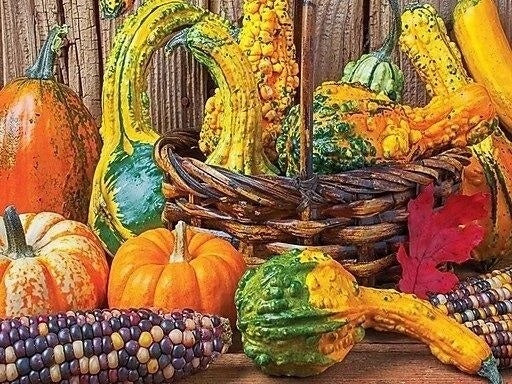 Pumpkin horn | Diamond embroidery kit - SKY SUPPLYIFY