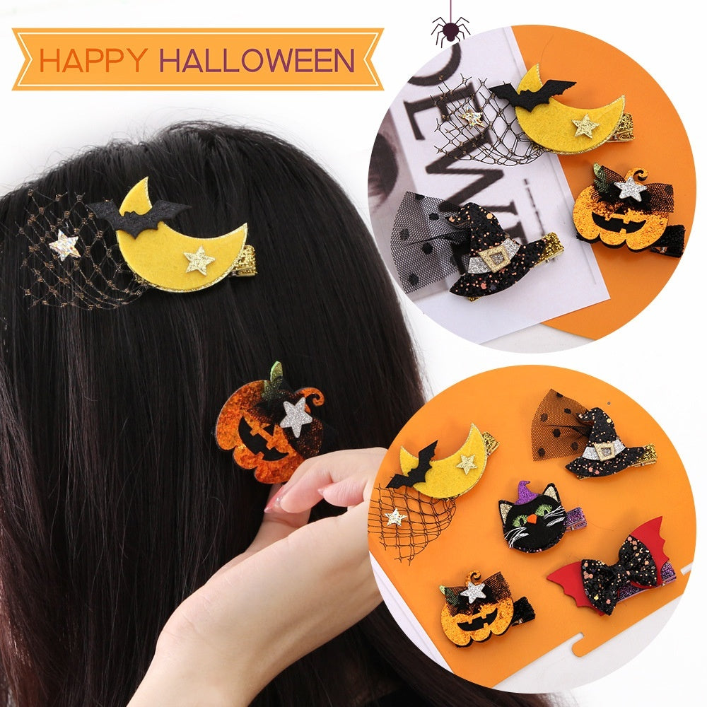 Pumpkin Bow Hair Clip – Halloween Headdress Barrette Accessory - SKY SUPPLYIFY
