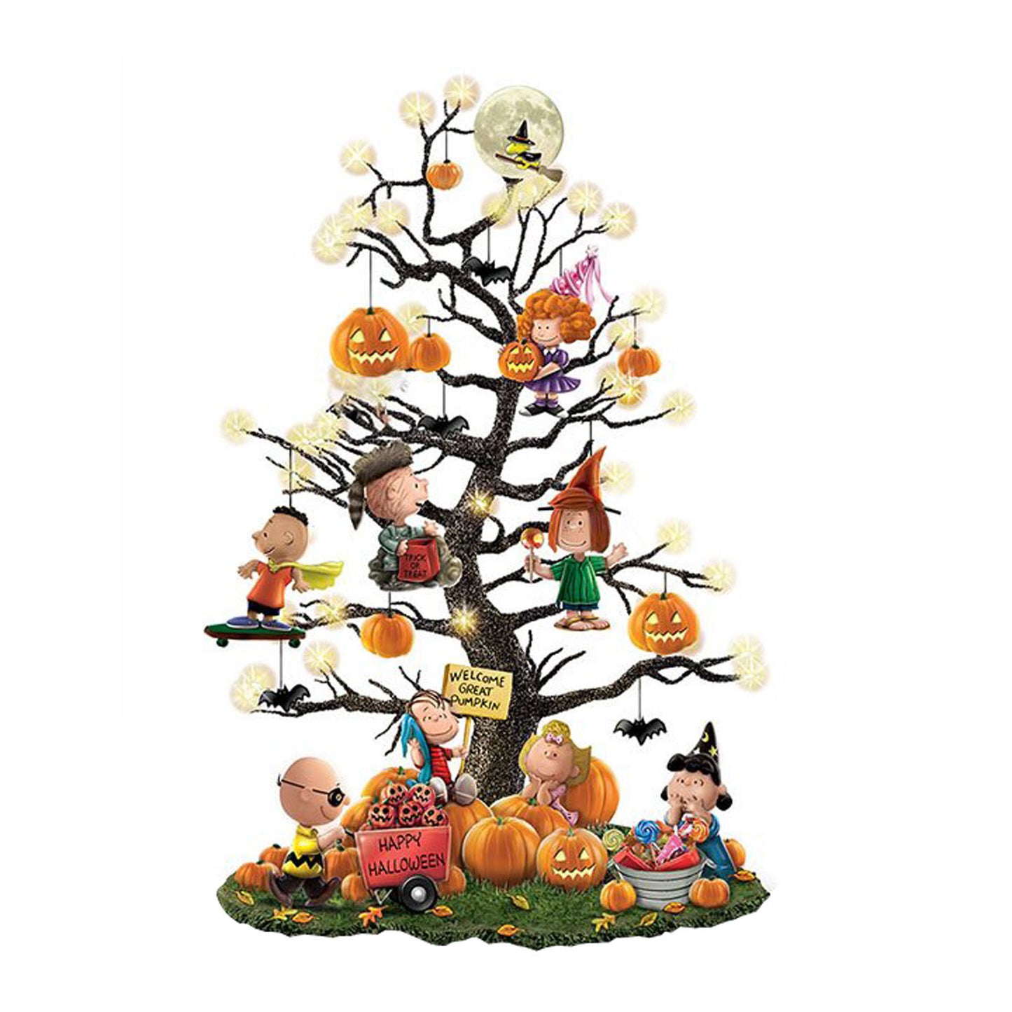 Halloween Pumpkin Ornament – Resin Halloween Decor for Tree, Shelf, or Holiday Display - SKY SUPPLYIFY