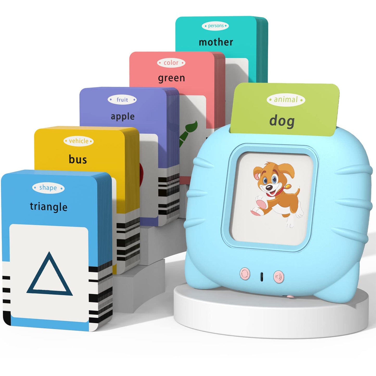 Talking Cards for Toddlers, Speech Therapy Toys Autism Toys, ABC 123 Sight Words Etc, Educational Learning Interactive Toys with Giftable Package (510-blue (New ABC+123+ 3 Songs))