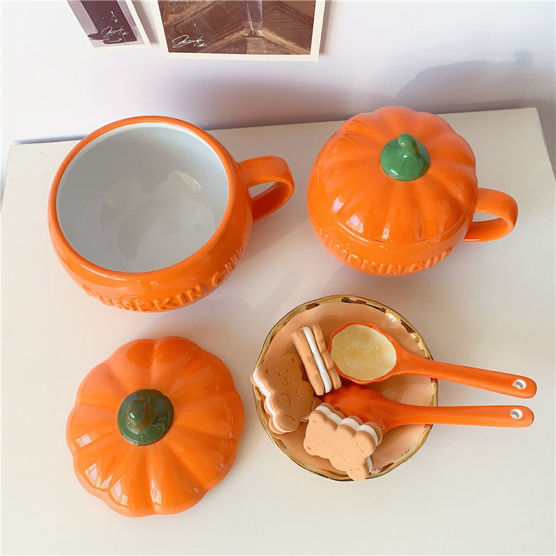 Ceramic Pumpkin Couple Breakfast Cups – Cute Fall Mugs for Couples” - SKY SUPPLYIFY