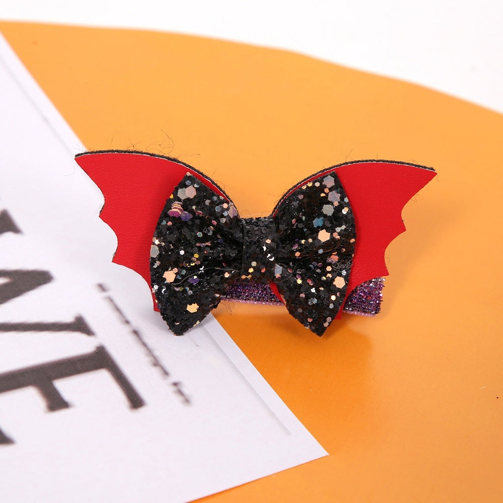 Pumpkin Bow Hair Clip – Halloween Headdress Barrette Accessory - SKY SUPPLYIFY 