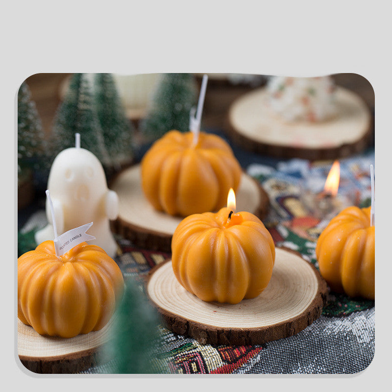 Halloween Fake Pumpkin Candle – Flameless LED Light, Fall Decor & Trick-or-Treat Gift - SKY SUPPLYIFY 
