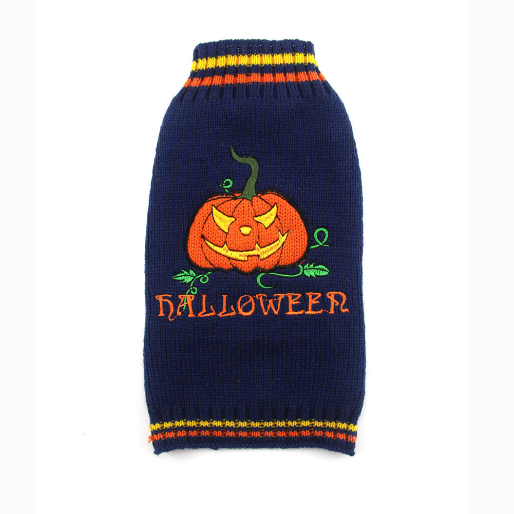 Pumpkin Sweater Dog Clothes Halloween - SKY SUPPLYIFY 