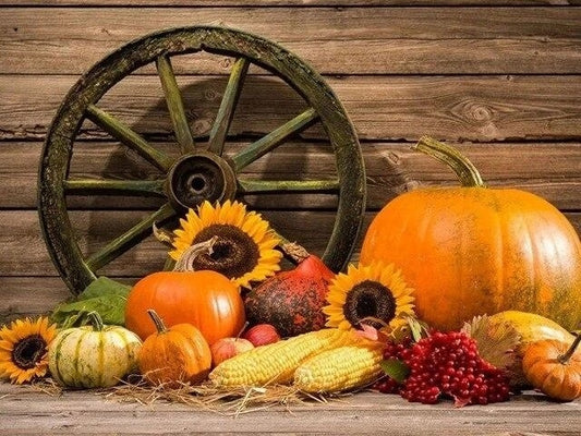 Pumpkin horn | Diamond embroidery kit - SKY SUPPLYIFY 