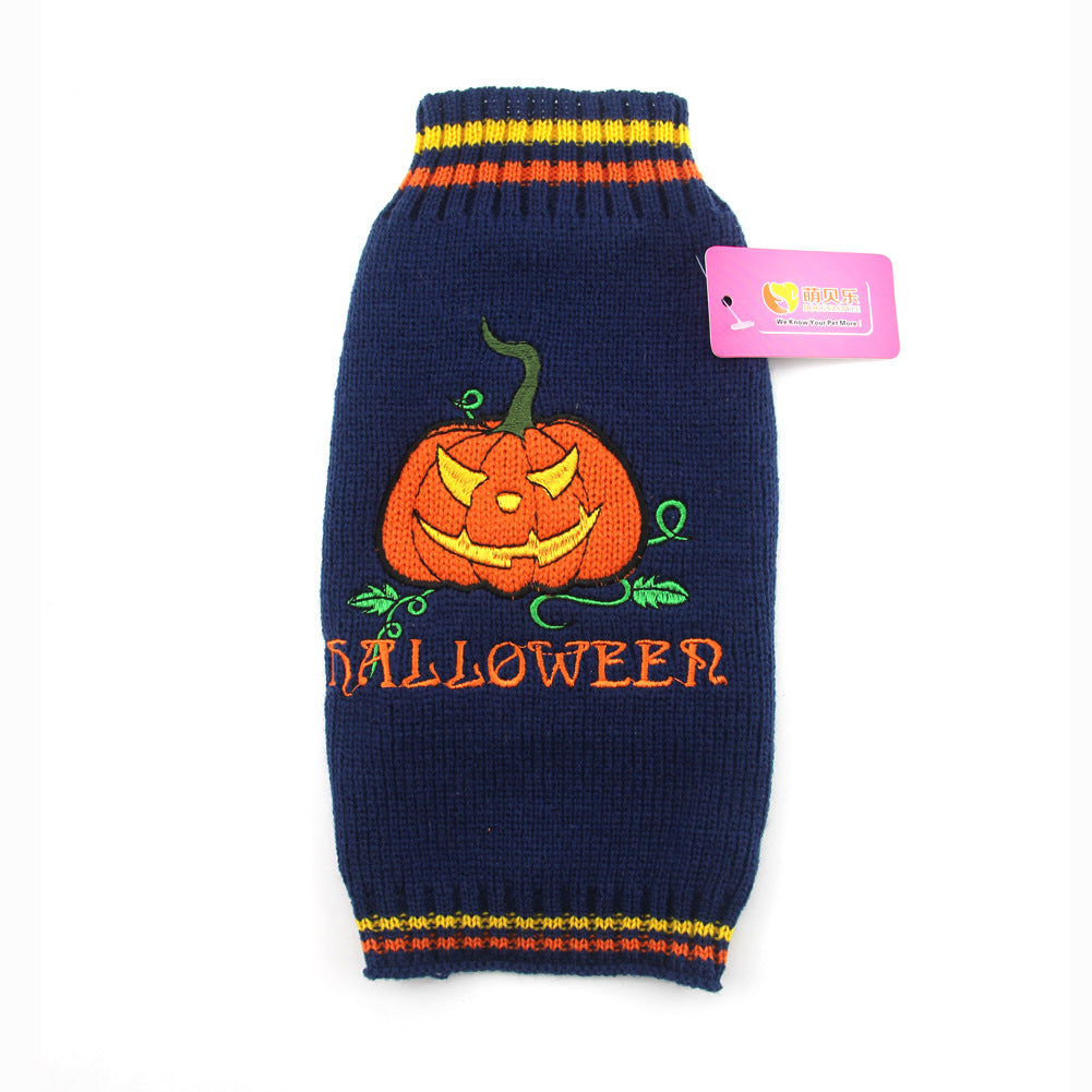 Pumpkin Sweater Dog Clothes Halloween - SKY SUPPLYIFY 