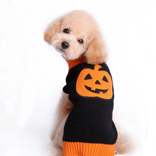 Pumpkin Sweater Dog Clothes Halloween - SKY SUPPLYIFY 