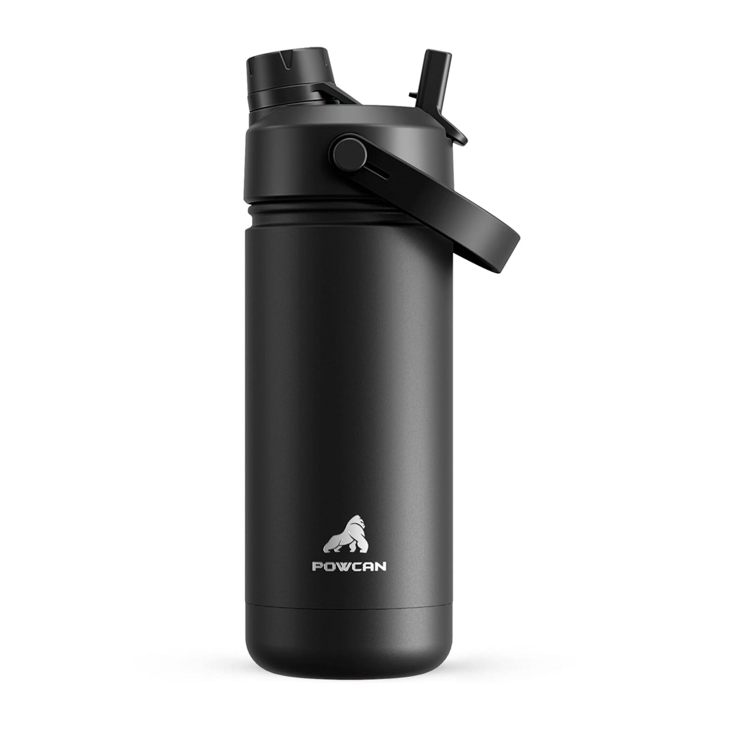 18 oz Insulated Water Bottle with 2-in-1 Straw and Spout Lid, Keep Cold 24H, Leak-Proof, Fits in Car Cup Holder, Stainless Steel Water Bottle for Sports, Travel, and School (Cotton Candy)