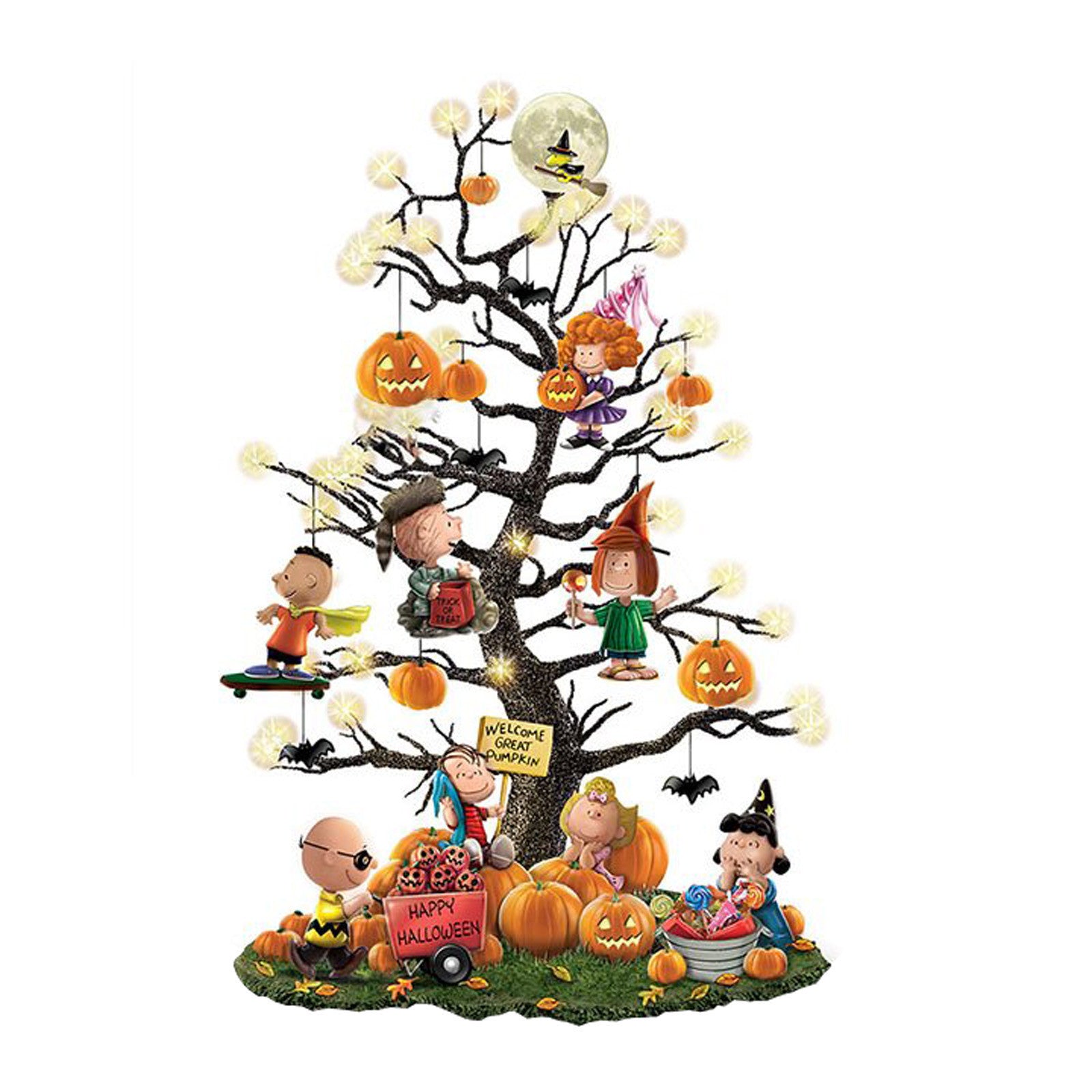Halloween Pumpkin Ornament – Resin Halloween Decor for Tree, Shelf, or Holiday Display - SKY SUPPLYIFY 