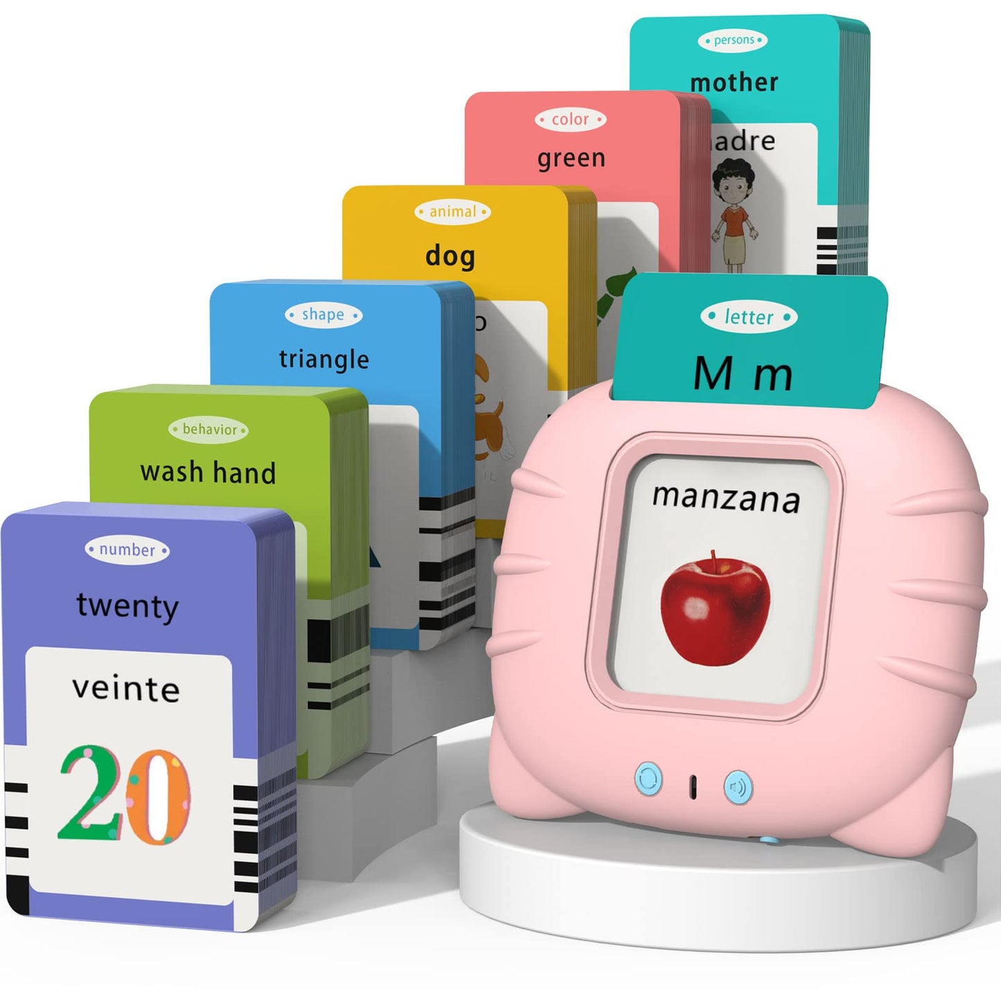 Talking Cards for Toddlers, Speech Therapy Toys Autism Toys, ABC 123 Sight Words Etc, Educational Learning Interactive Toys with Giftable Package (510-blue (New ABC+123+ 3 Songs))