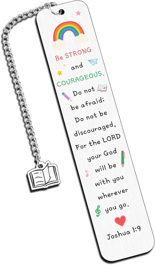 College Essentials for Teen Girls Boys, Back to School Christian Bookmark for Kids, First Day of School Gifts for Students, Bible Verse Motivational Gifts for Son Daughter, Cool Birthday Stuff for Men