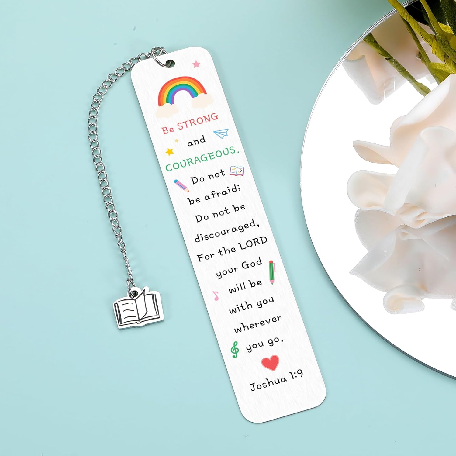 College Essentials for Teen Girls Boys, Back to School Christian Bookmark for Kids, First Day of School Gifts for Students, Bible Verse Motivational Gifts for Son Daughter, Cool Birthday Stuff for Men