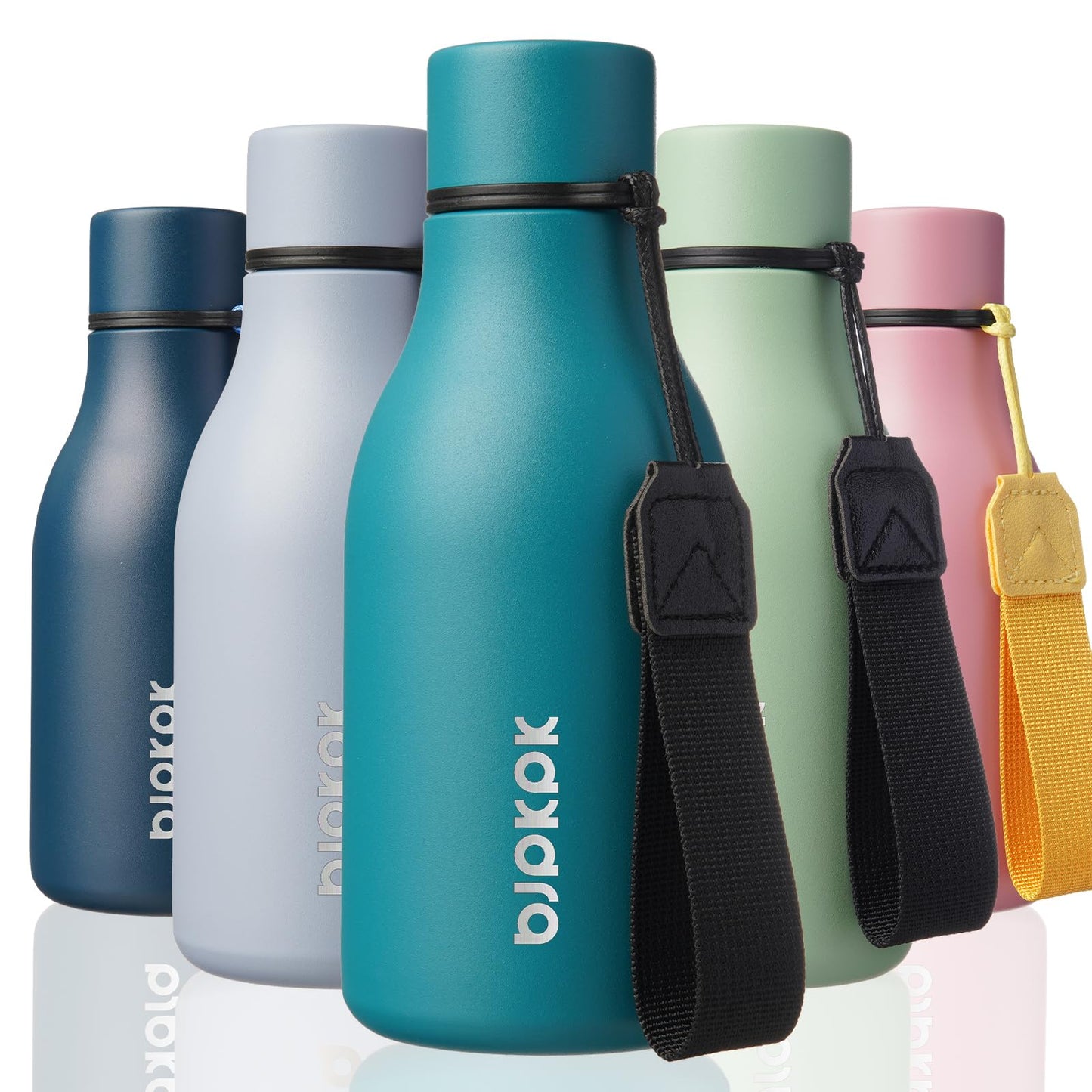 BJPKPK Insulated Water Bottles, 25 oz Stainless Steel Metal Water Bottle with Strap, BPA Free Leak Proof Thermos, Mugs, Flasks, Reusable Water Bottle for Sports & Travel, Lilac Elegance