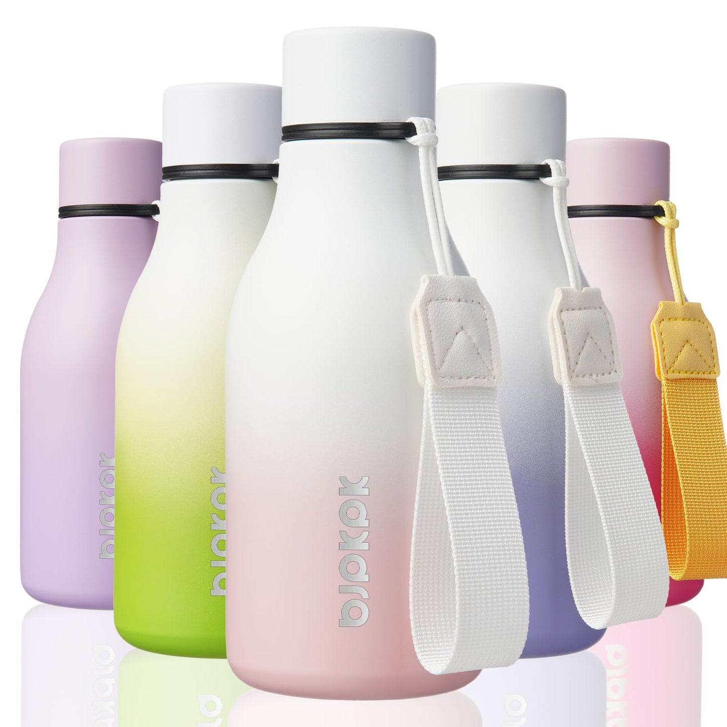 BJPKPK Insulated Water Bottles, 25 oz Stainless Steel Metal Water Bottle with Strap, BPA Free Leak Proof Thermos, Mugs, Flasks, Reusable Water Bottle for Sports & Travel, Lilac Elegance
