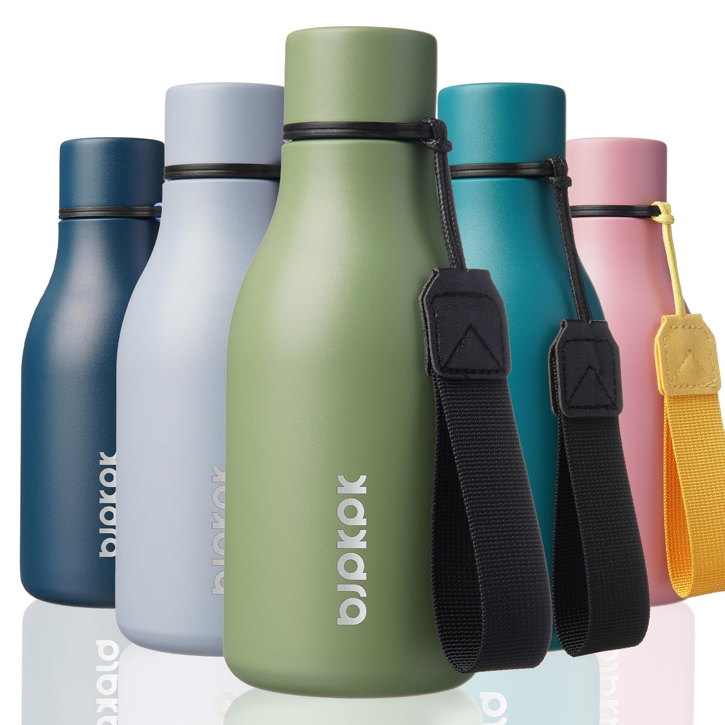 BJPKPK Insulated Water Bottles, 25 oz Stainless Steel Metal Water Bottle with Strap, BPA Free Leak Proof Thermos, Mugs, Flasks, Reusable Water Bottle for Sports & Travel, Lilac Elegance