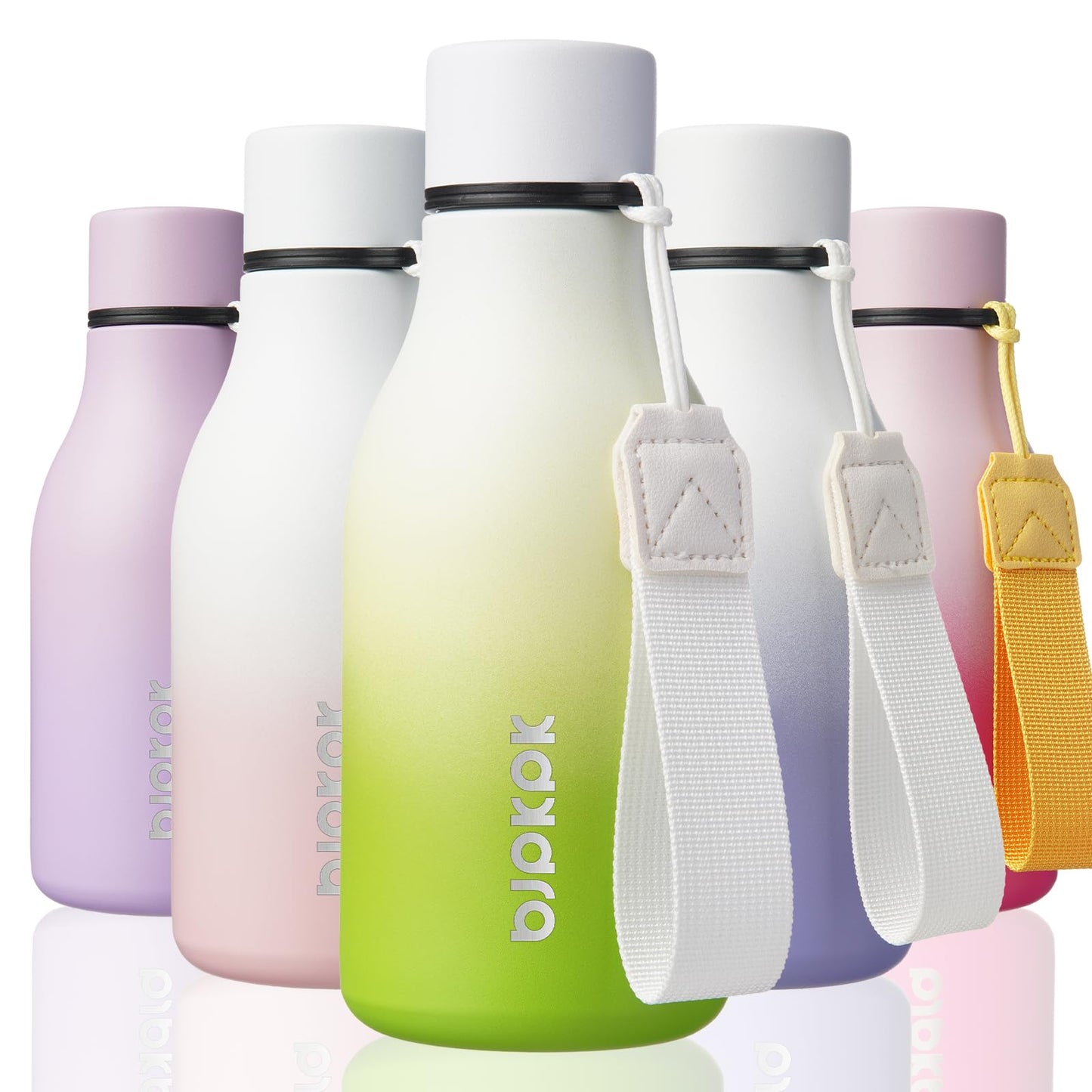 BJPKPK Insulated Water Bottles, 25 oz Stainless Steel Metal Water Bottle with Strap, BPA Free Leak Proof Thermos, Mugs, Flasks, Reusable Water Bottle for Sports & Travel, Lilac Elegance