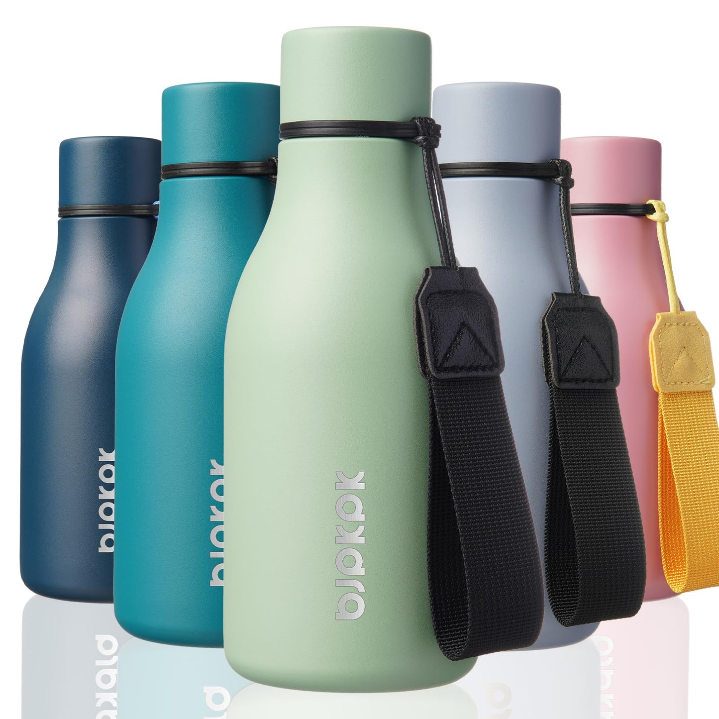 BJPKPK Insulated Water Bottles, 25 oz Stainless Steel Metal Water Bottle with Strap, BPA Free Leak Proof Thermos, Mugs, Flasks, Reusable Water Bottle for Sports & Travel, Lilac Elegance