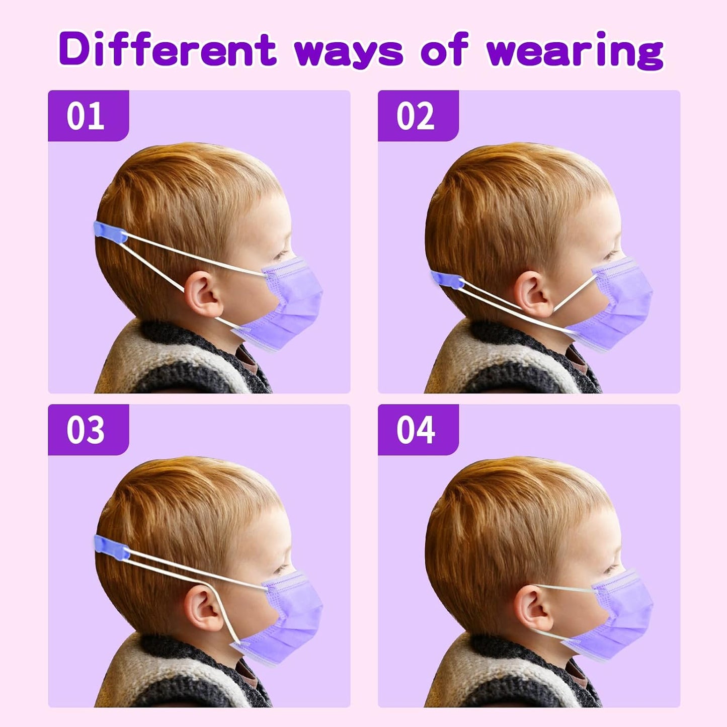 Kids Disposable Face Masks,3 Ply Kids Masks Disposable Breathable Colorful Cute Face Masks for Children, Girls & Boys