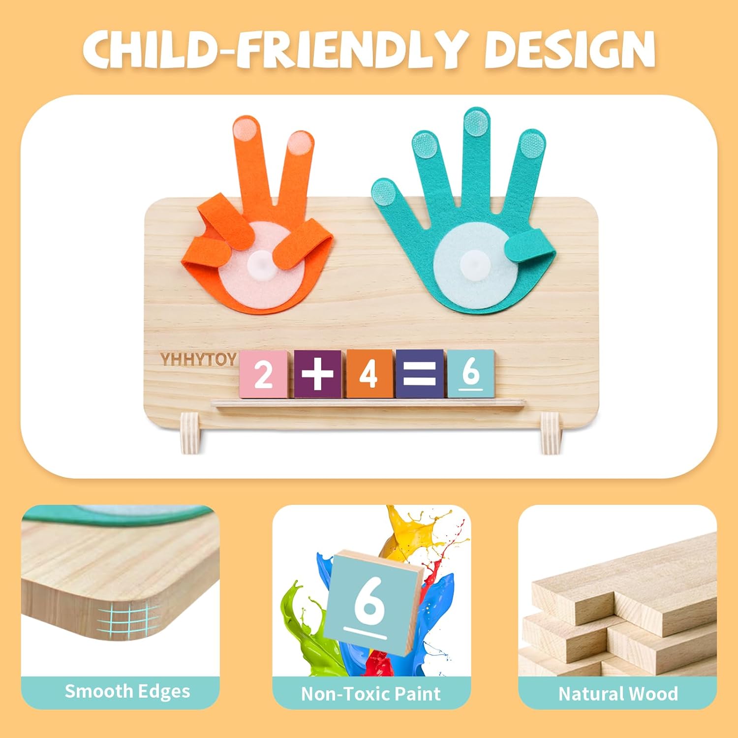 Montessori Toys for 3 4 5 Year Old, Educational Math Manipulatives Learning Toys for Toddlers 3-5, Preschool Finger Counting Number Blocks Math Games for Kids 5-7, 4 5 6 Year Old Girl Boy Gift