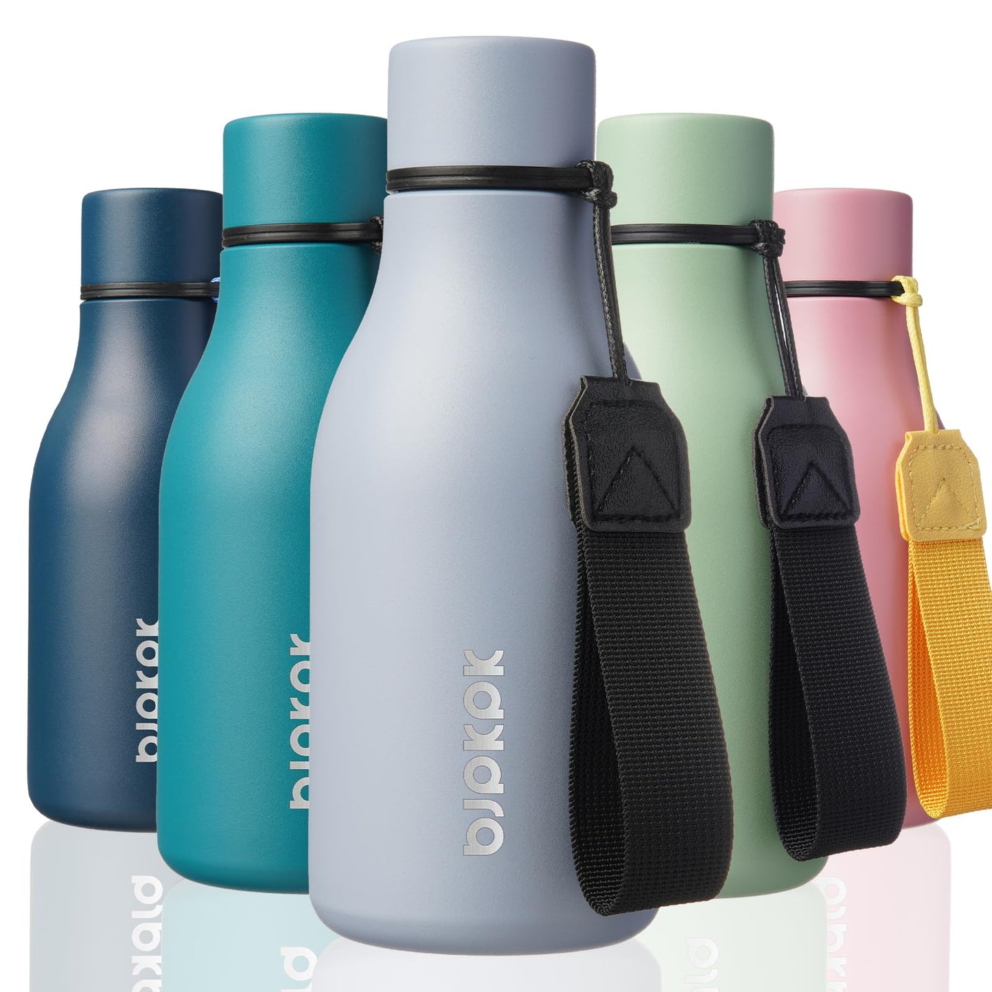 BJPKPK Insulated Water Bottles, 25 oz Stainless Steel Metal Water Bottle with Strap, BPA Free Leak Proof Thermos, Mugs, Flasks, Reusable Water Bottle for Sports & Travel, Lilac Elegance