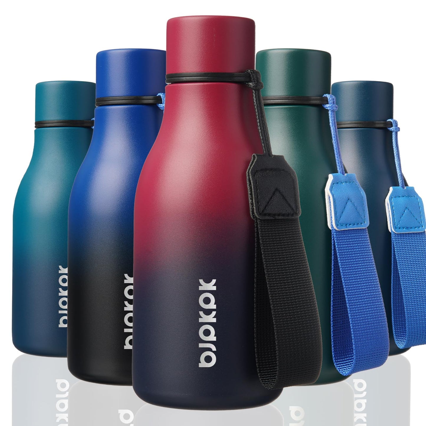 BJPKPK Insulated Water Bottles, 25 oz Stainless Steel Metal Water Bottle with Strap, BPA Free Leak Proof Thermos, Mugs, Flasks, Reusable Water Bottle for Sports & Travel, Lilac Elegance