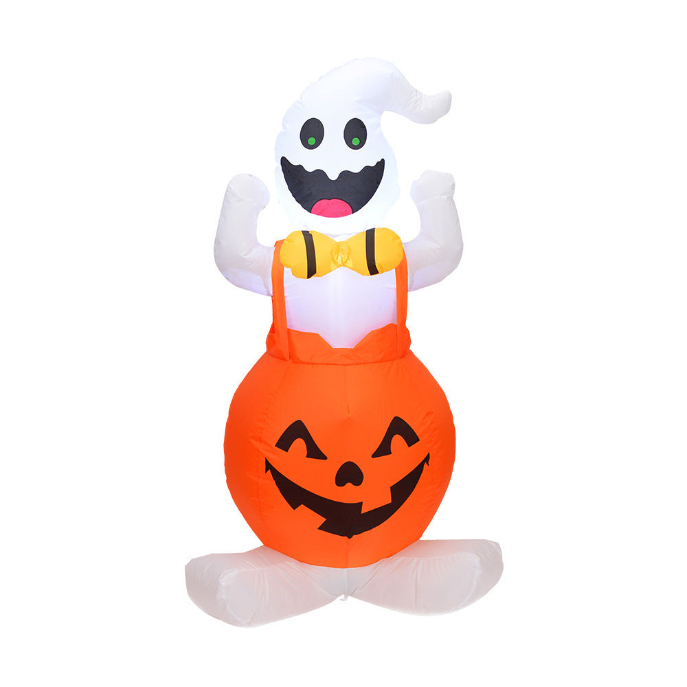 Wansheng Pumpkin Inflatable Model 12 M Strap Pumpkin Ghost Halloween Decoration - SKY SUPPLYIFY 