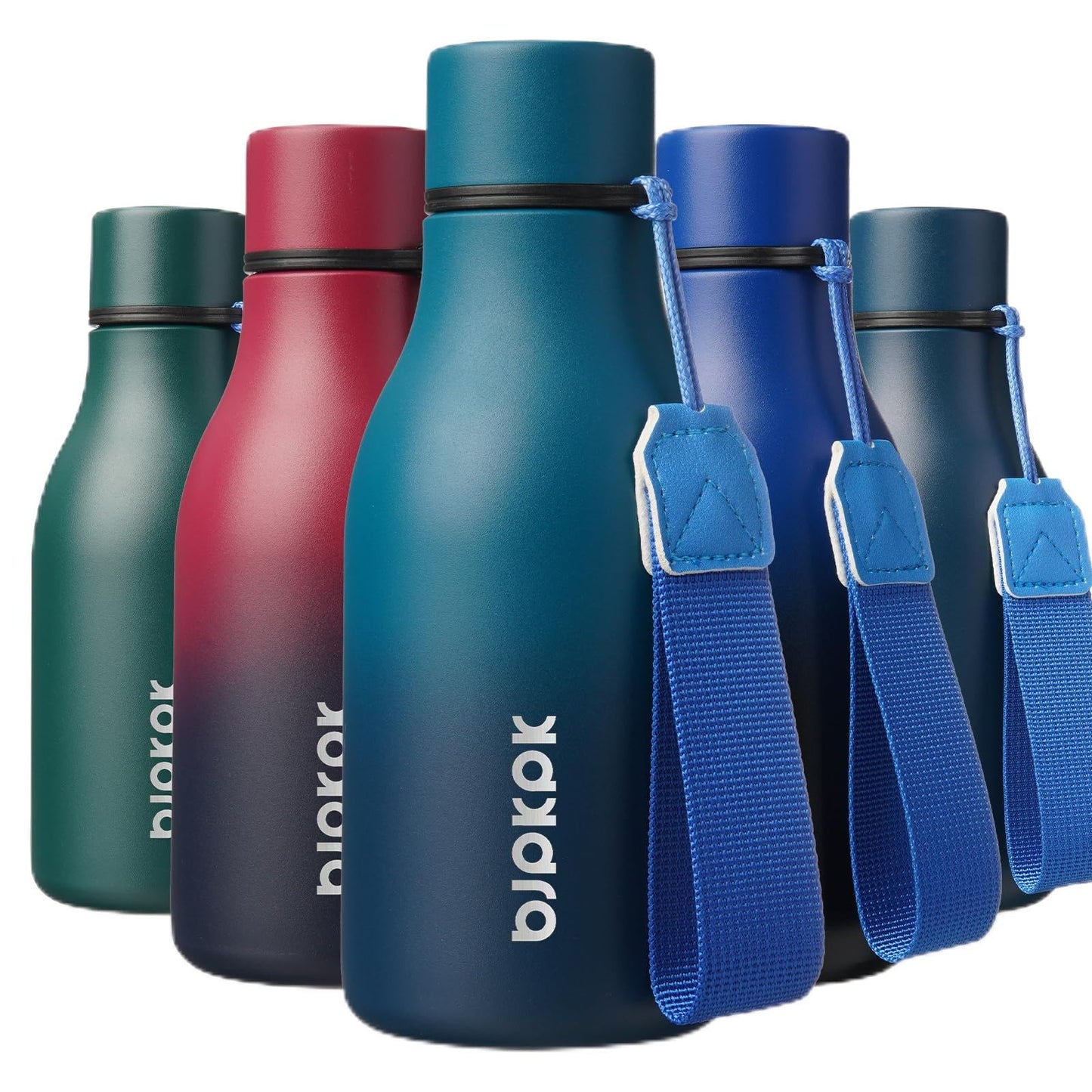 BJPKPK Insulated Water Bottles, 25 oz Stainless Steel Metal Water Bottle with Strap, BPA Free Leak Proof Thermos, Mugs, Flasks, Reusable Water Bottle for Sports & Travel, Lilac Elegance