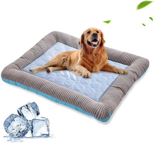 Premium Ice Silk Pet Cooling Pad – Soft, Breathable Summer Bed for Dogs, Cats, Puppies & Kittens – Cool Comfort Mat in Blue - SKY SUPPLYIFY 