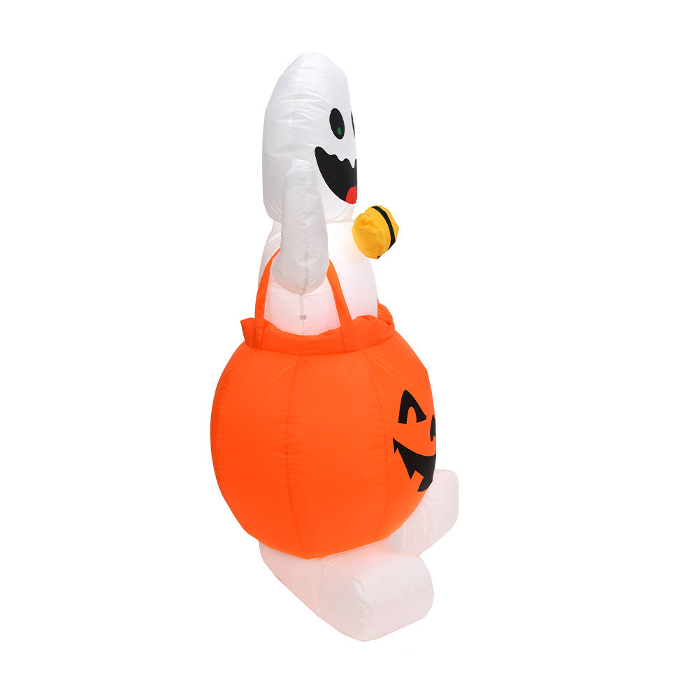 Wansheng Pumpkin Inflatable Model 12 M Strap Pumpkin Ghost Halloween Decoration - SKY SUPPLYIFY 