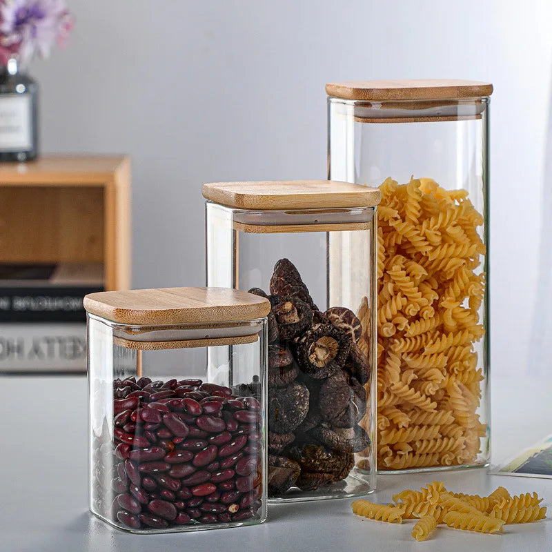 Transparent Square Bottle Jar