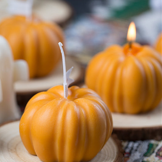 Halloween Fake Pumpkin Candle – Flameless LED Light, Fall Decor & Trick-or-Treat Gift - SKY SUPPLYIFY 