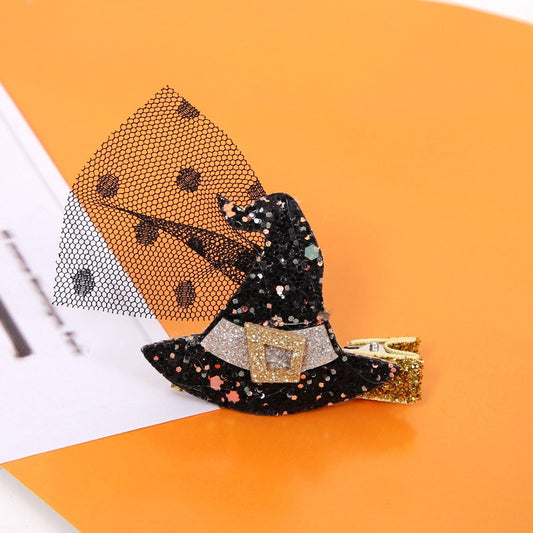 Pumpkin Bow Hair Clip – Halloween Headdress Barrette Accessory - SKY SUPPLYIFY 