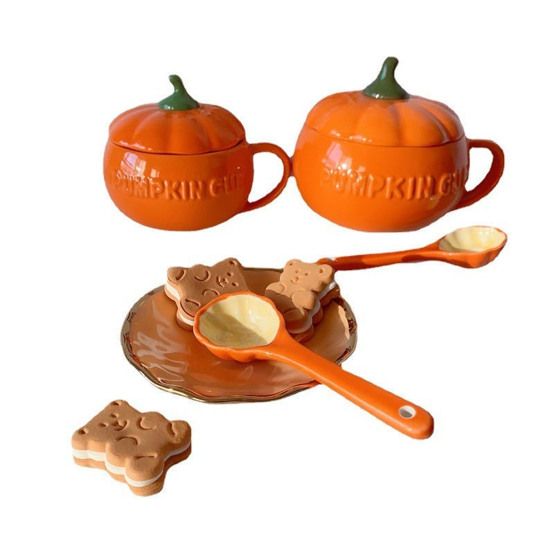 Ceramic Pumpkin Couple Breakfast Cups – Cute Fall Mugs for Couples” - SKY SUPPLYIFY 