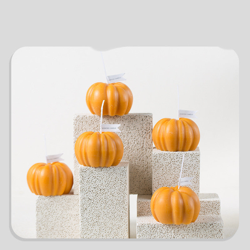 Halloween Fake Pumpkin Candle – Flameless LED Light, Fall Decor & Trick-or-Treat Gift - SKY SUPPLYIFY 