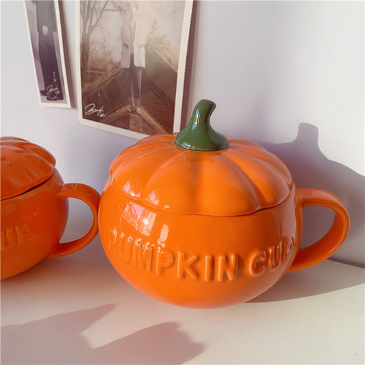 Ceramic Pumpkin Couple Breakfast Cups – Cute Fall Mugs for Couples” - SKY SUPPLYIFY 
