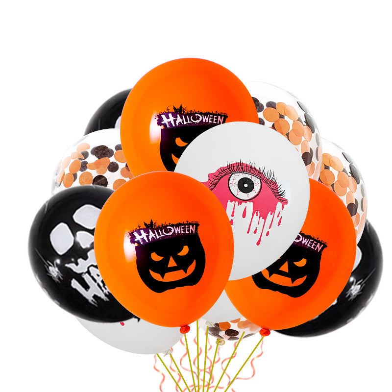 Halloween Pumpkin Emoji Latex Balloons – Festive Party Decorations - SKY SUPPLYIFY 