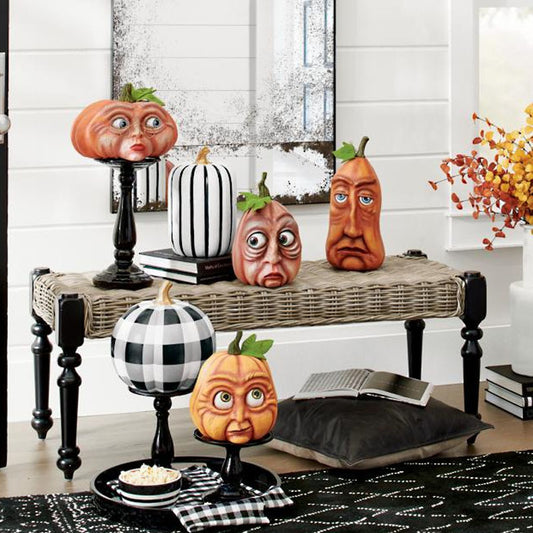 6-Piece Halloween Pumpkin Decoration Set – Perfect for Venue Layouts, Bar Decor, Garden & Outdoor Halloween Props - SKY SUPPLYIFY 